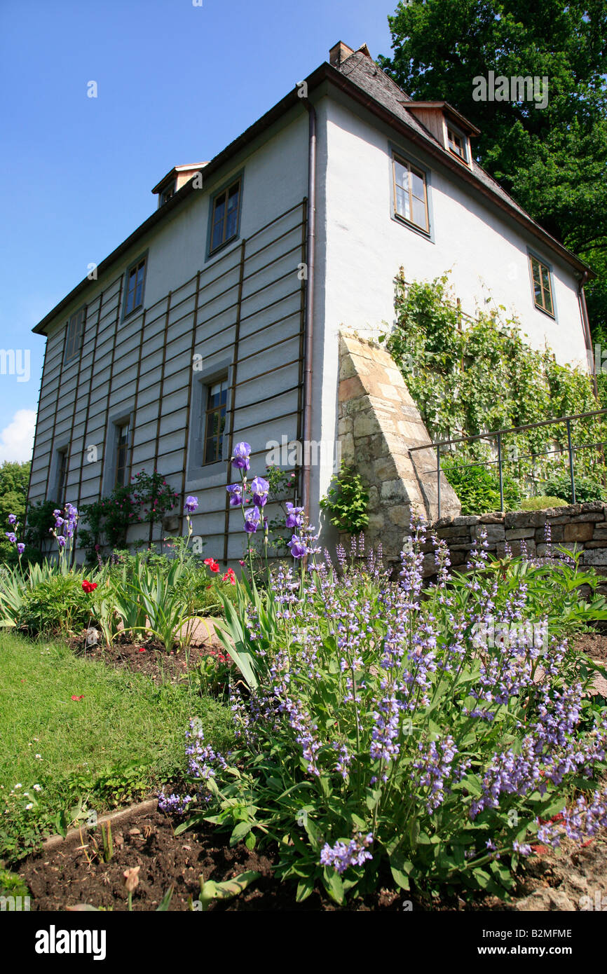Garten Haus von Johann Wolfgang von Goethe in der Ilm-Park in Weimar, Deutschland, Europa Stockfoto