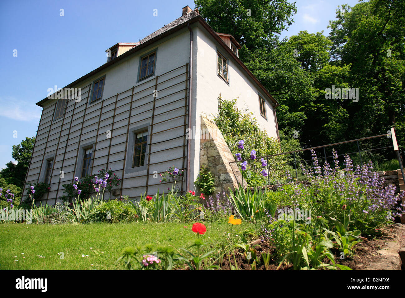 Garten Haus von Johann Wolfgang von Goethe in der Ilm-Park in Weimar, Deutschland, Europa Stockfoto