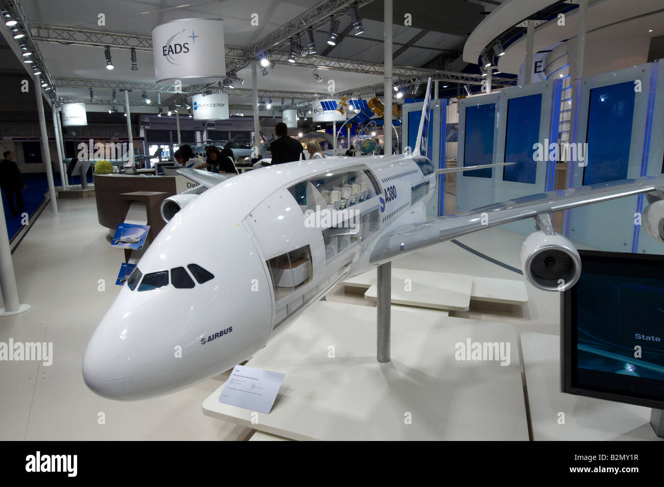 Airbus A380 mock-up Farnborough Air Show 2008 Stockfoto