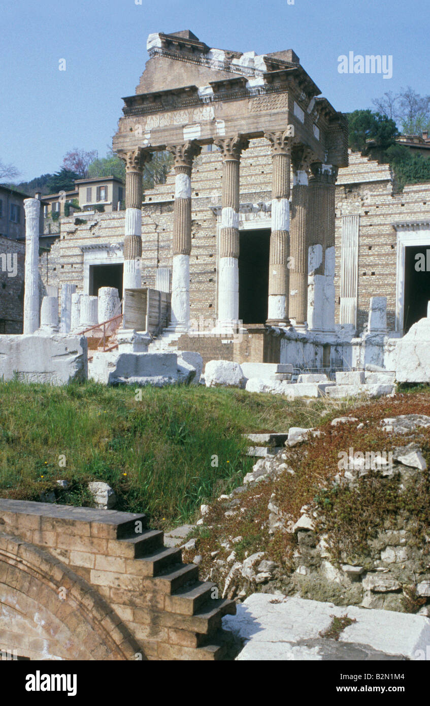 kapitolinischen Tempel, Brescia, Italien Stockfoto