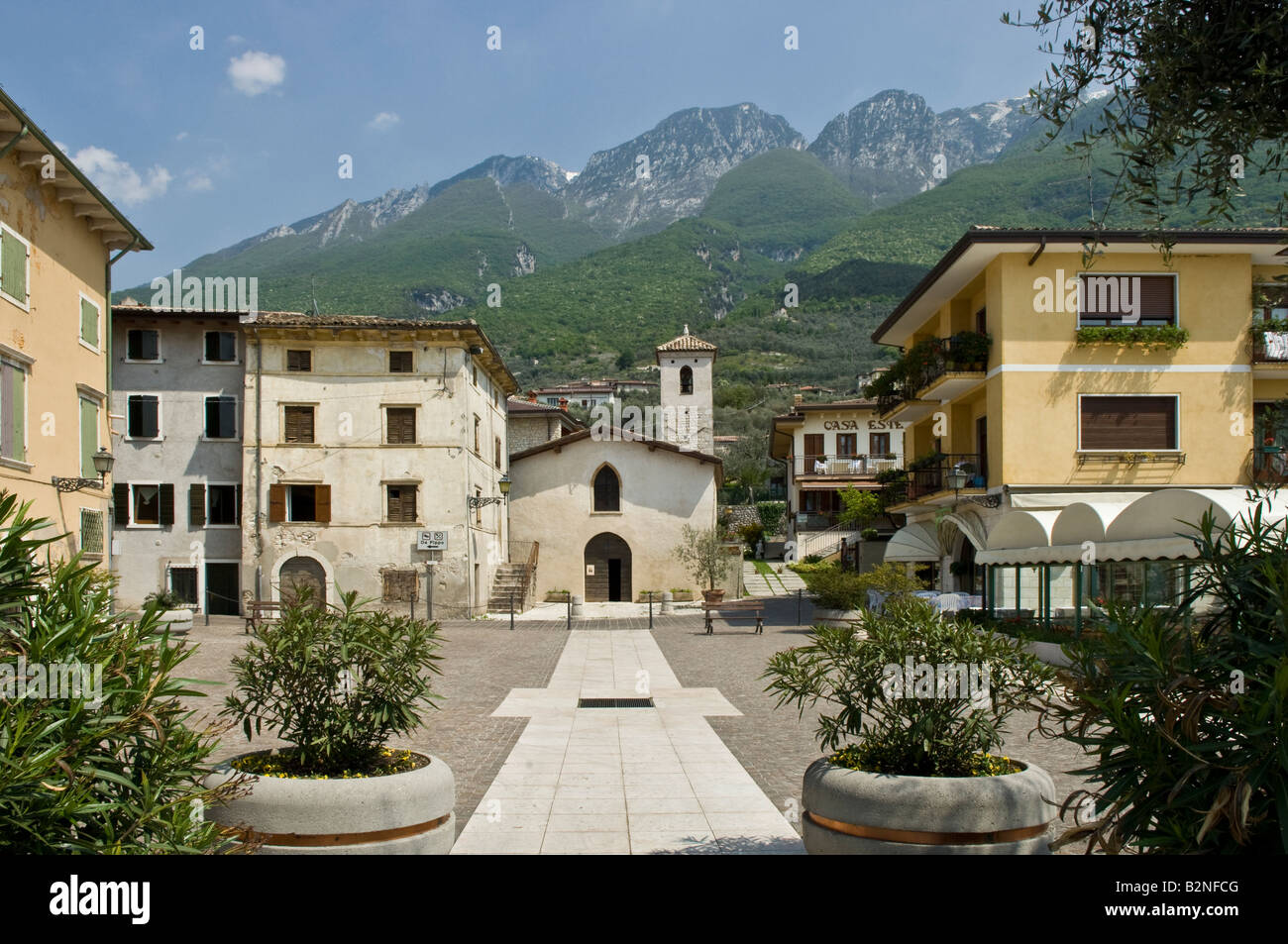 San Nicolo' Kirche, Brenzone, Italien Stockfoto