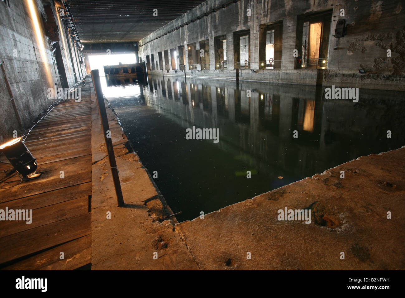 Bordeaux, Frankreich - Sumbarine Basis vom 2. Weltkrieg Stockfoto