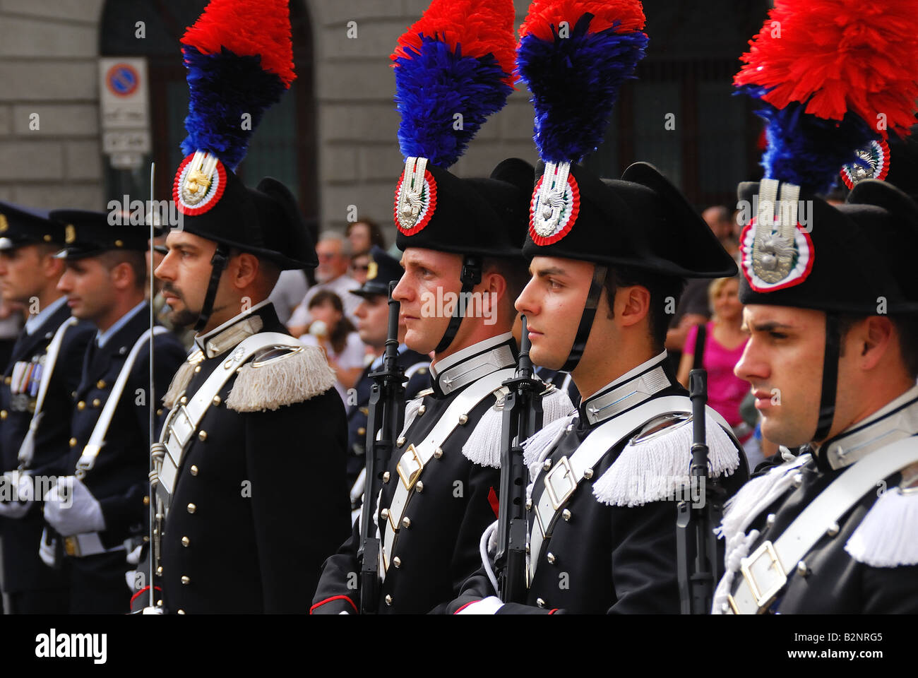 Padua, Italien, 2 Juni, Republik des öffentlichen Feiertag. "Carabinieri" in voller Montur Stockfoto
