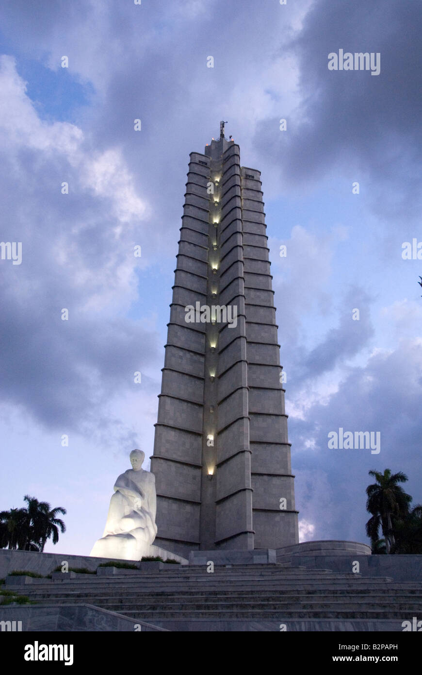 Jose Marti Denkmal in Plaza De La Revolucion in Vedado Havanna Kuba Stockfoto