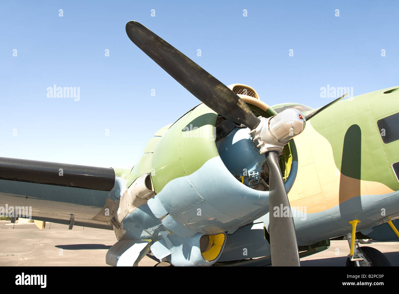 Eine Nahaufnahme von einem alten Krieg Flugzeug vom ersten Weltkrieg Stockfoto