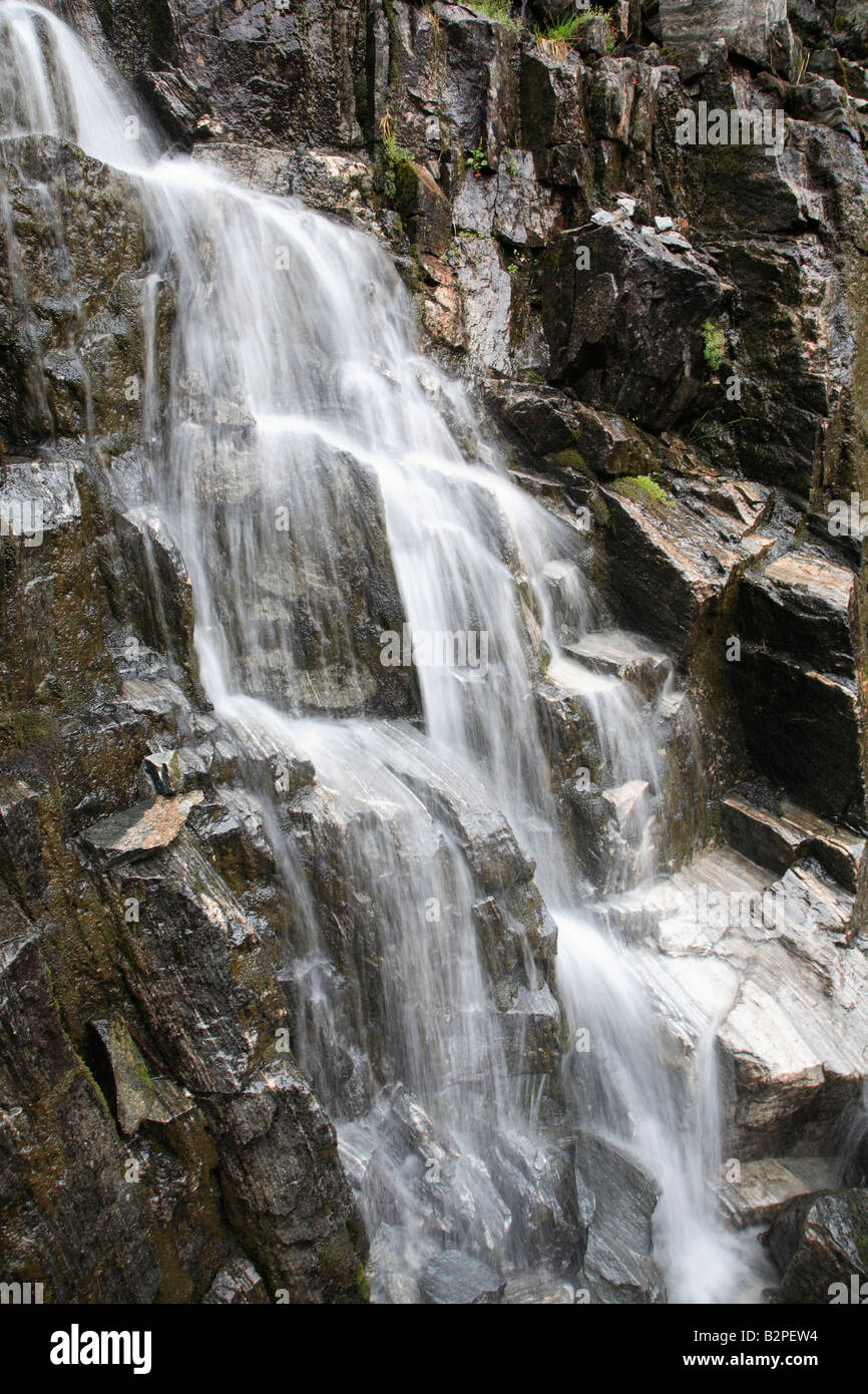 Norwegen Trollstigen Strasse Istra Fluss Wasserfall Stockfoto