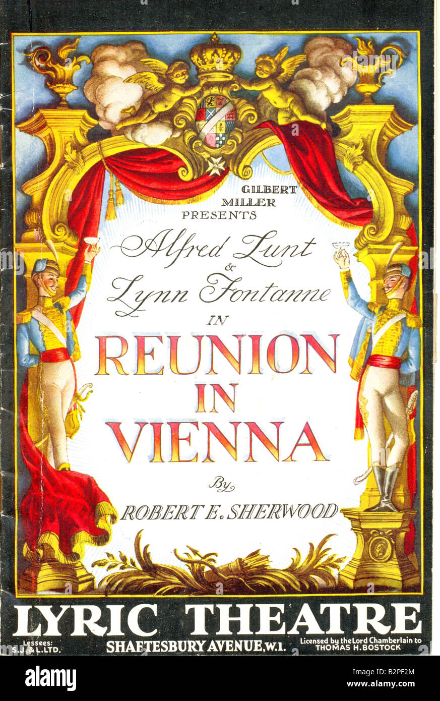 Programm für Lyric Theatre, London ca. 1936 Stockfoto