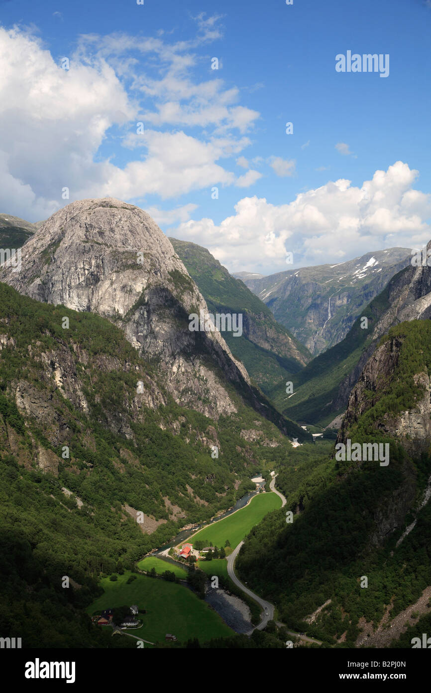 Norwegen-Stalheim Berglandschaft Landschaft Stockfoto