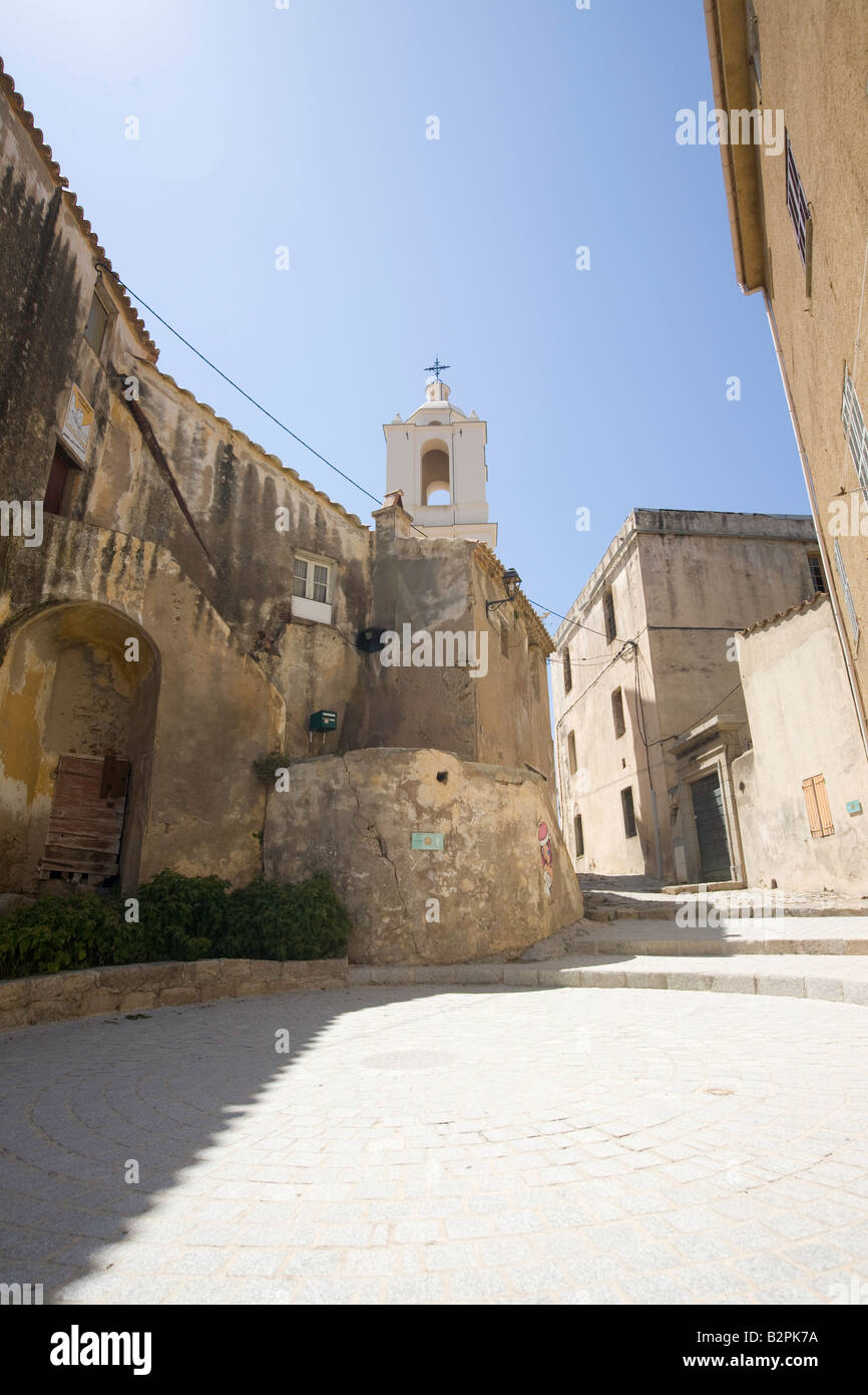 Calvi Catherdral von Licht und Schatten Stockfoto