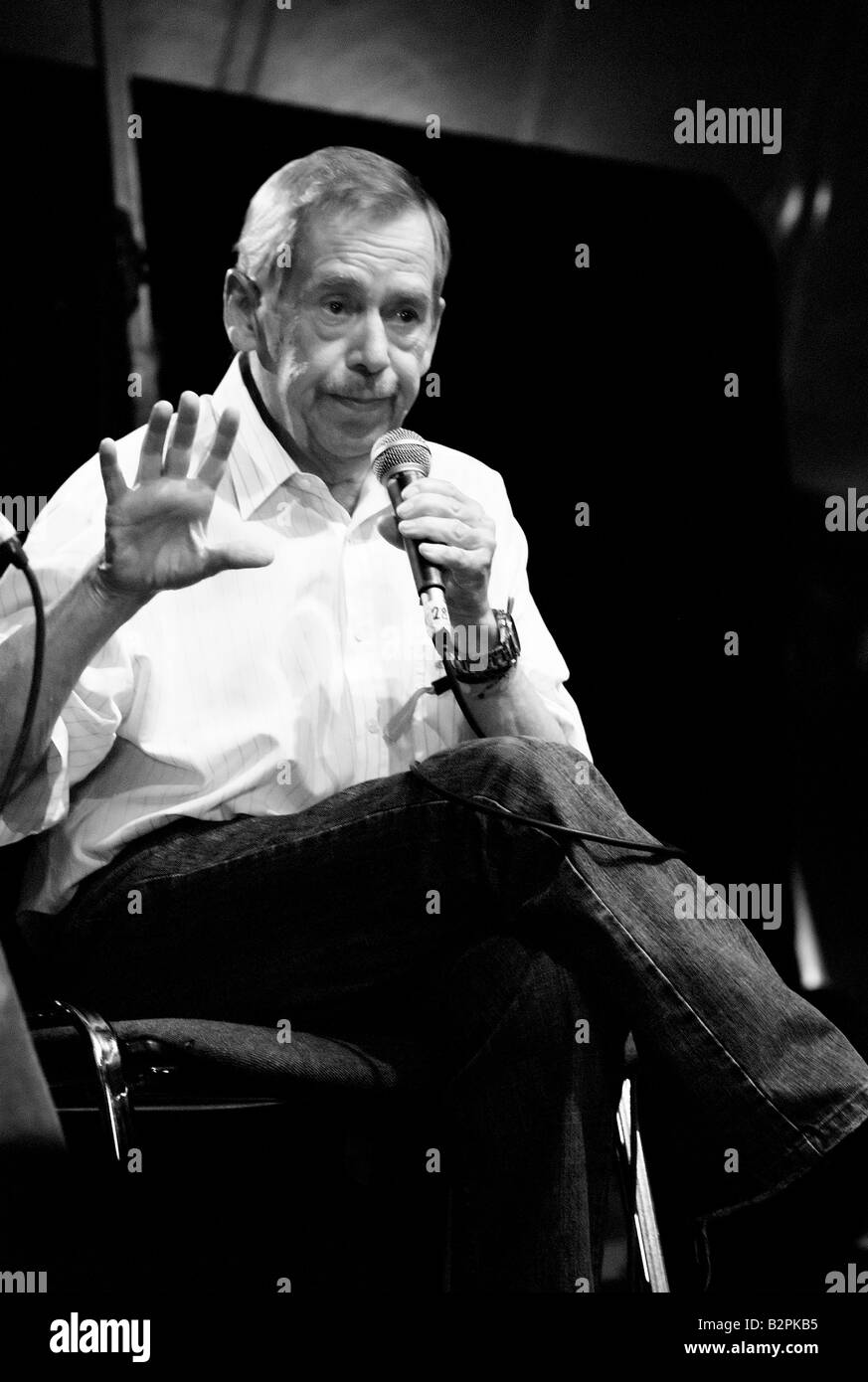 Vaclav Havel auf Pohoda Festival 2008 Stockfoto