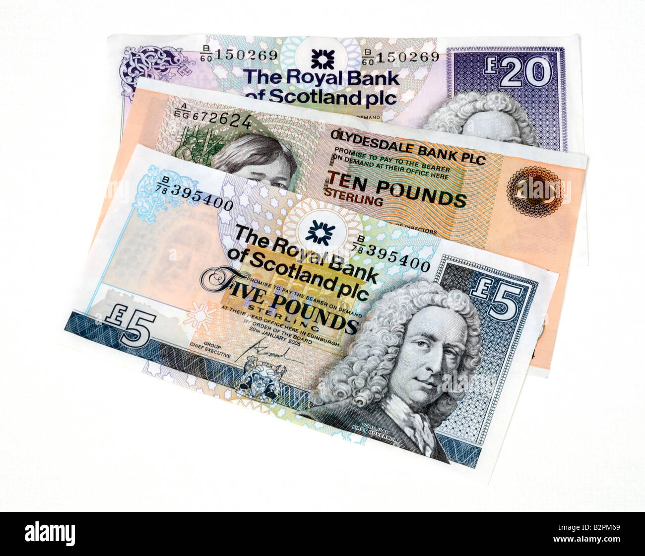 Schottische Banknoten Stockfoto