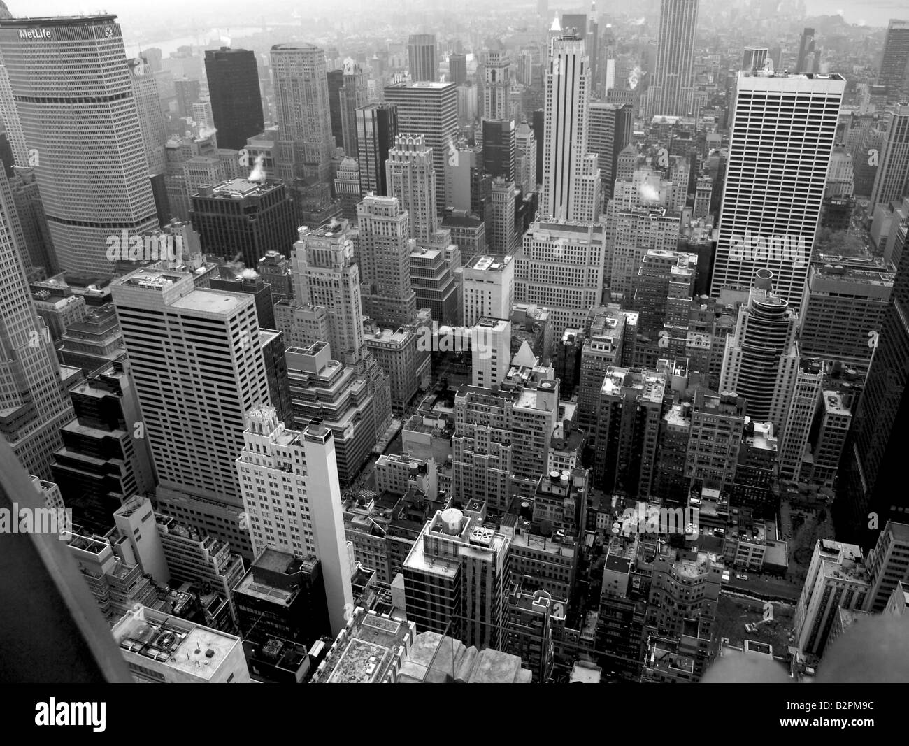 Auf der Suche nach Süd-Ost vom Rockefeller Center New York Stockfoto