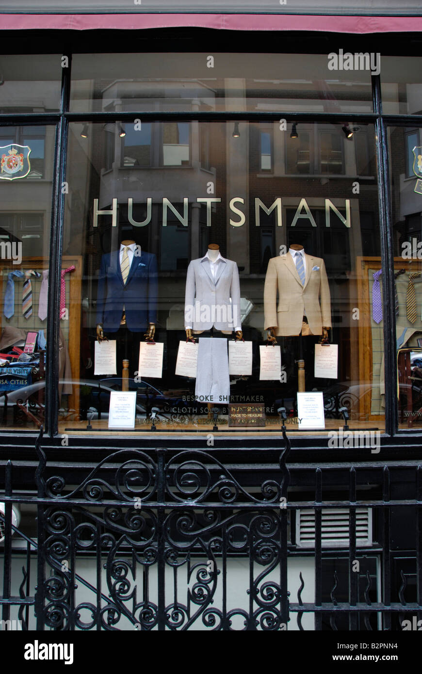 Huntsman Schneider Exterieur in Saville Row Mayfair London England Stockfoto