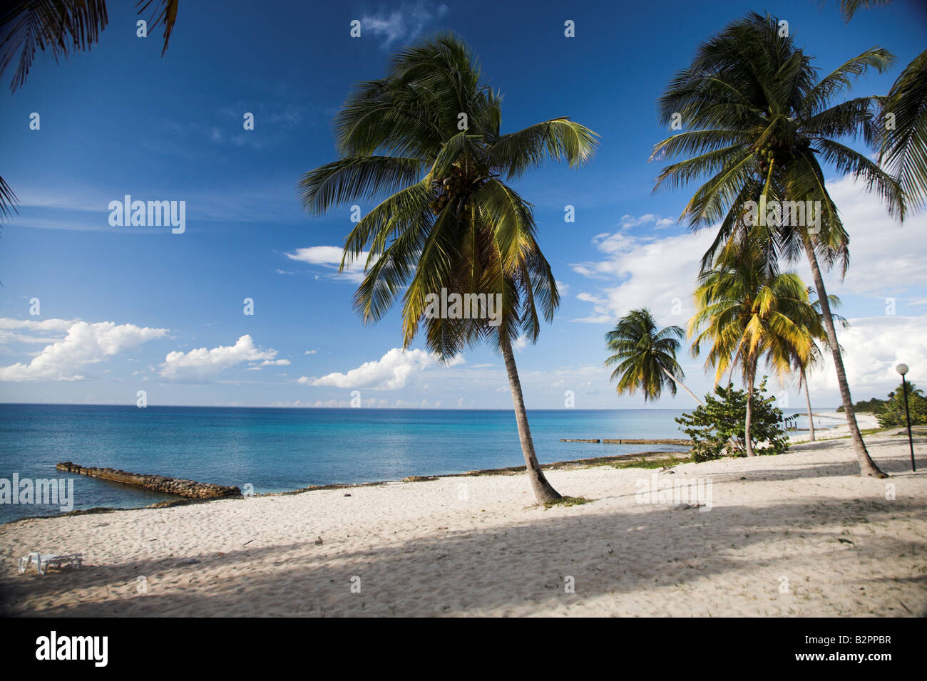 Der Strand am Resort in Maria La Gorda in Kuba. Stockfoto