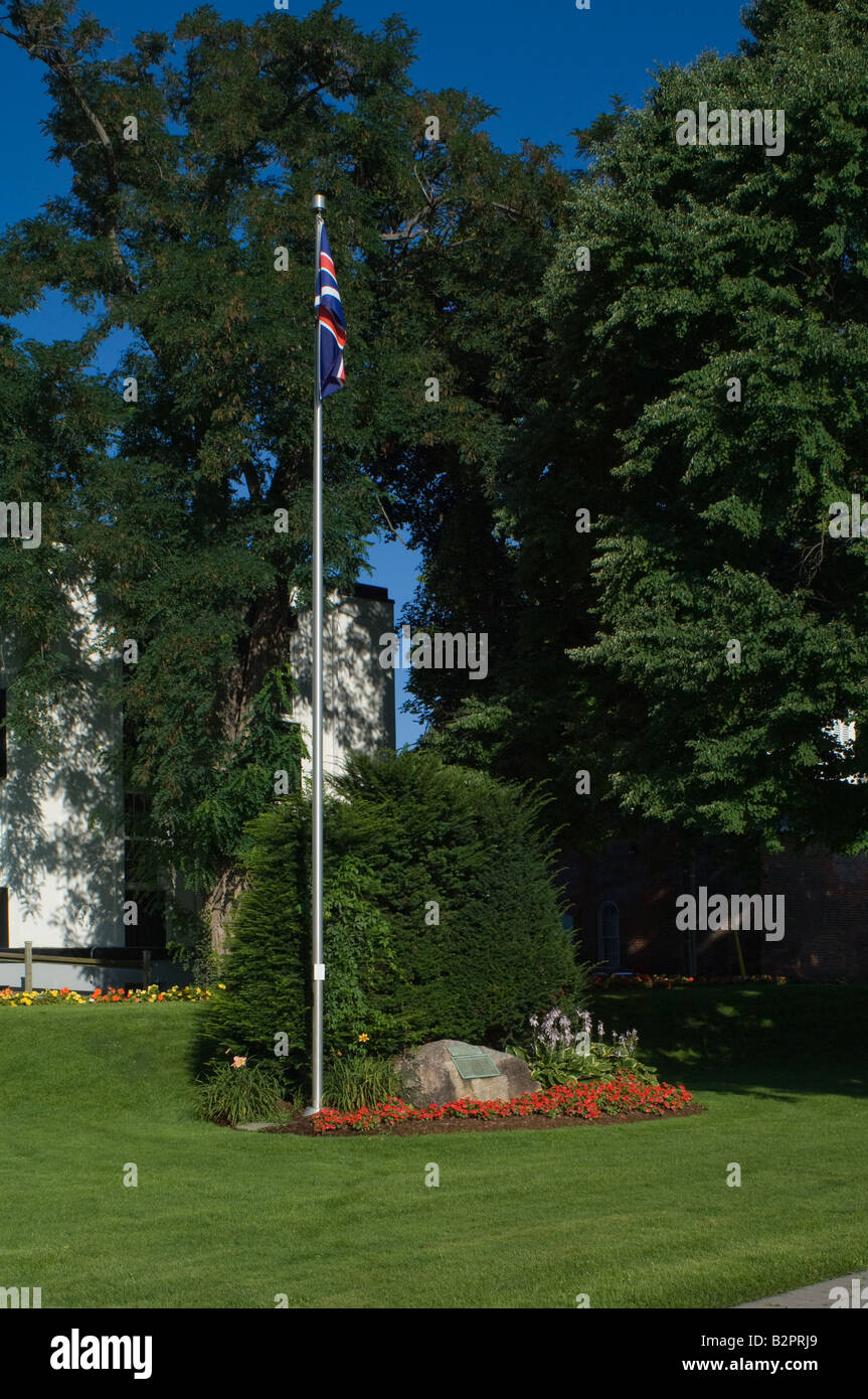 Denkmal für United Empire Loyalists, die nach dem Unabhängigkeitskrieg der Vereinigten Staaten in Ontario, Kanada niedergelassen. Stockfoto