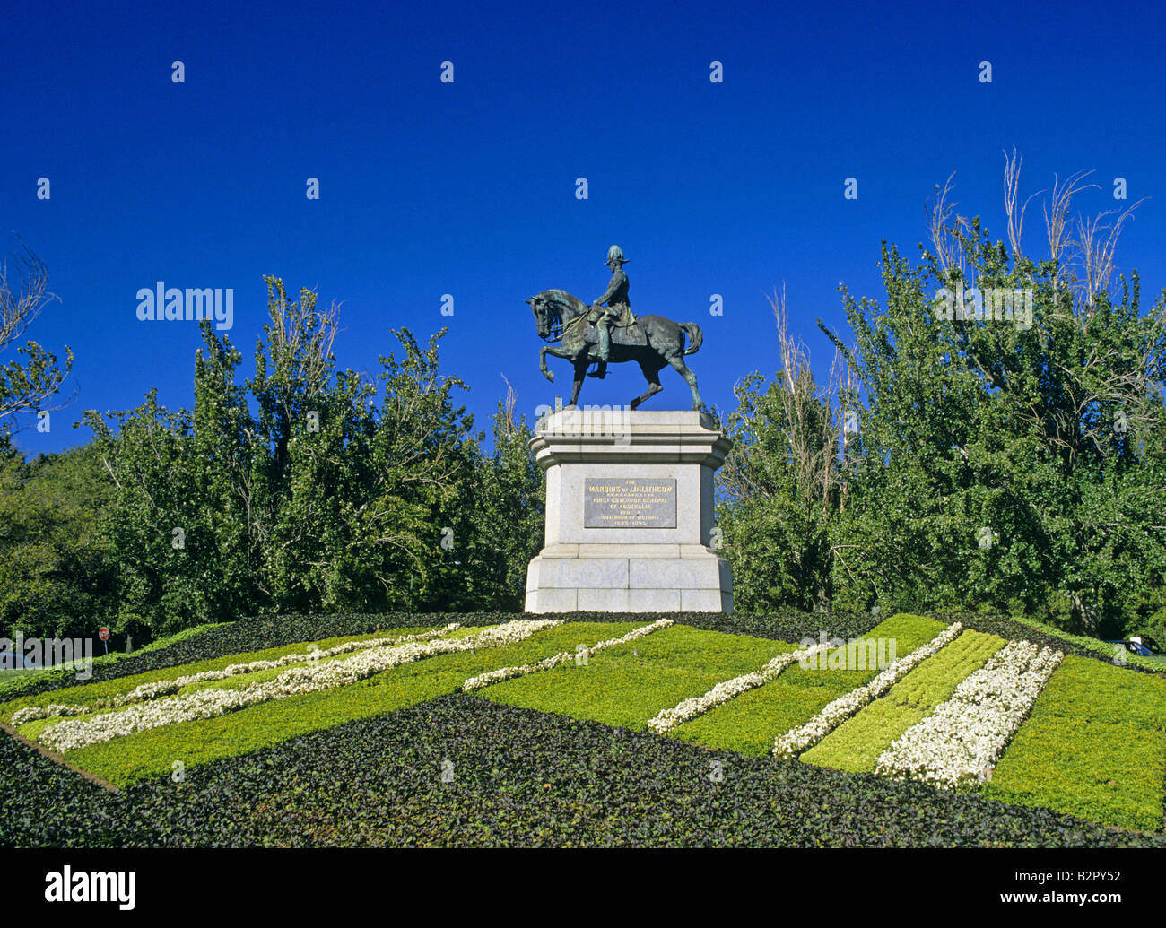 Statue von der ersten Marquess Linlithgow Kings Domain Melbourne Victoria Australien Stockfoto