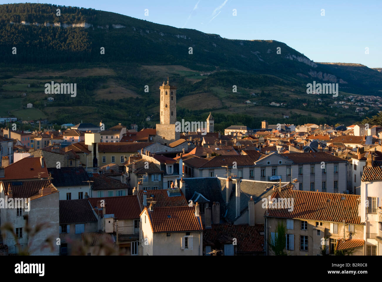 Europa Frankreich Aveyron Millau Stadtansicht Stockfoto
