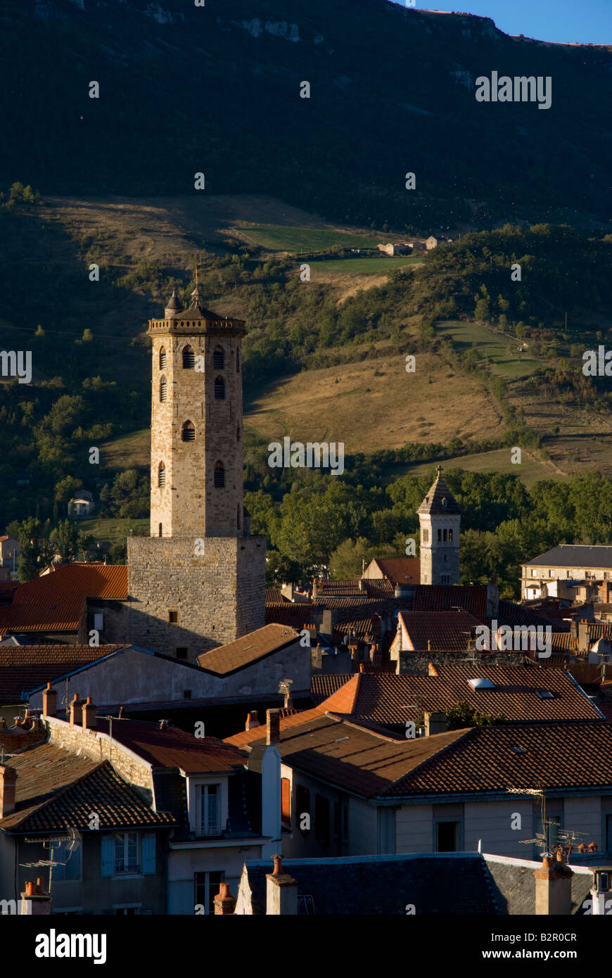 Europa Frankreich Aveyron Millau Stadtansicht Stockfoto
