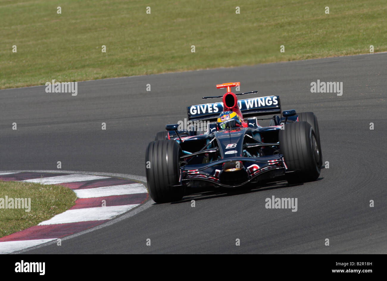Sebastien Bourdais in der Toro Rosso STR 3-f1-Boliden in Silverstone Reifen test 2008 Stockfoto