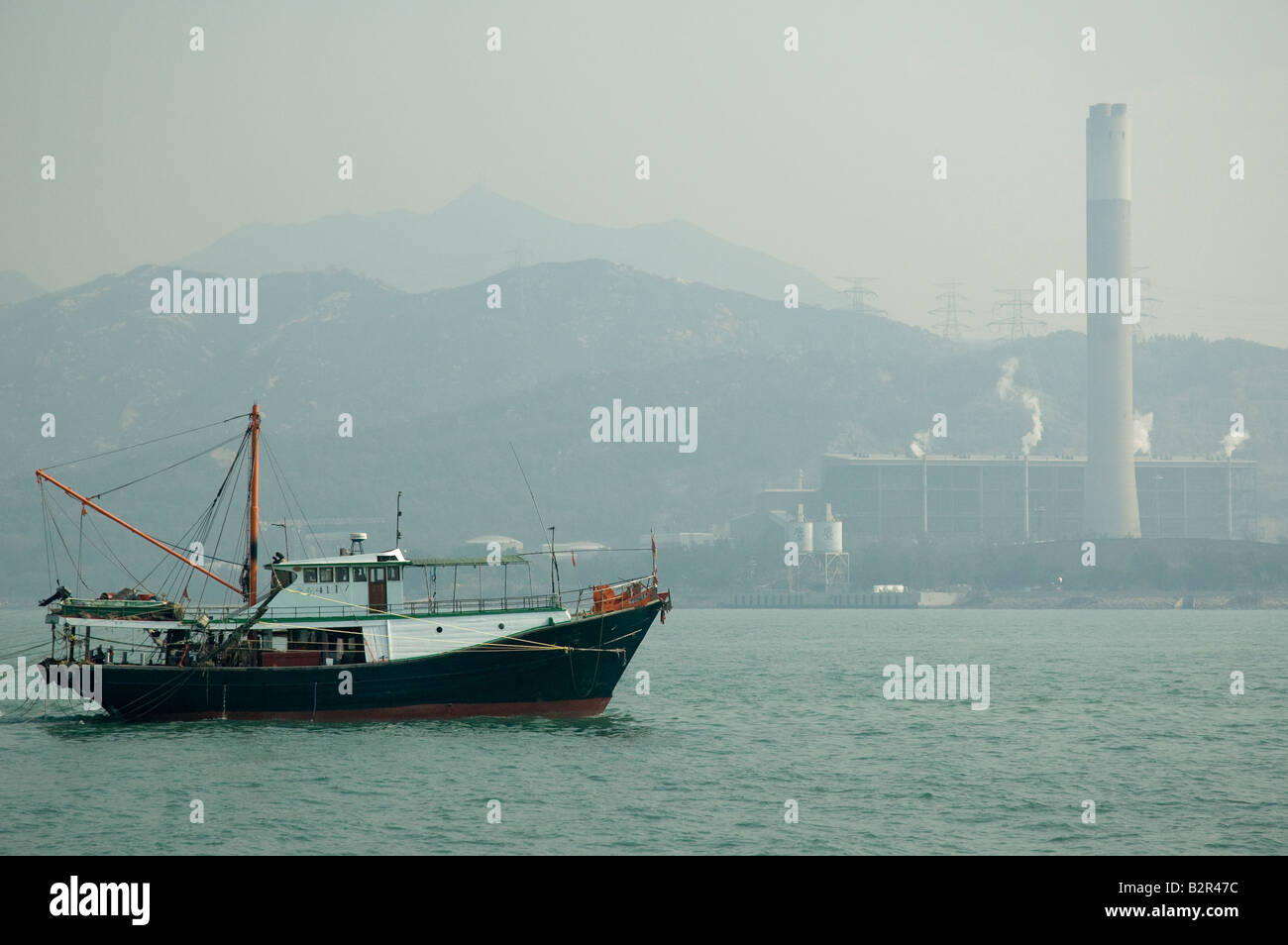 Verschmutzung in Hong Kong Stockfoto