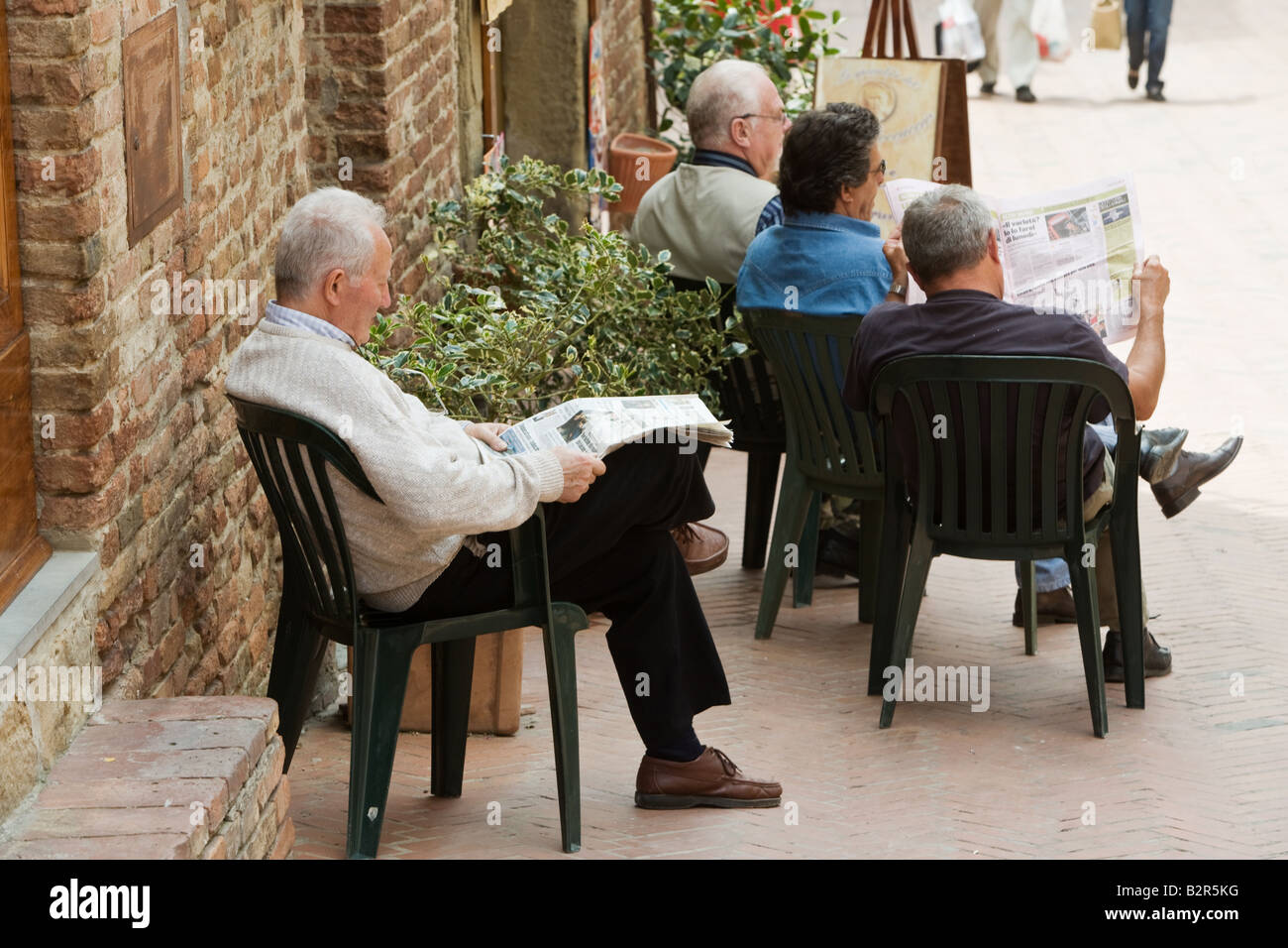 Mittelalterliche Stadt des 12 Jahrhunderts Siesta in der Mittagspause Stockfoto