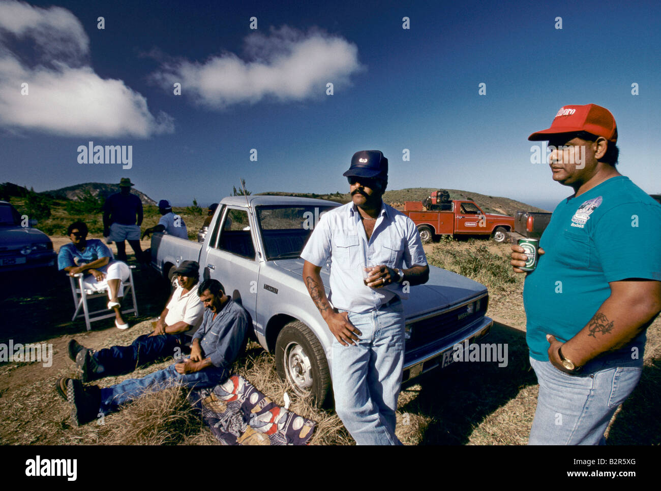 Ascension Insel St. Helenas auf ein Picknick 1997 Stockfoto