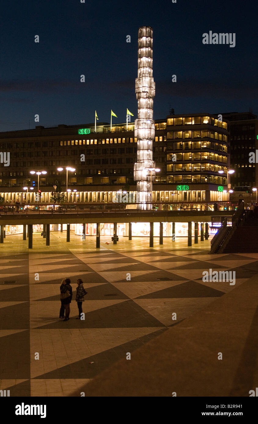 Stockholm Schweden Stadtzentrum Zentrum Nachtleben Stockfoto