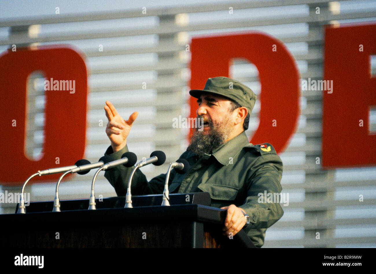 Fidel Castro in Kuba zu sprechen Stockfoto