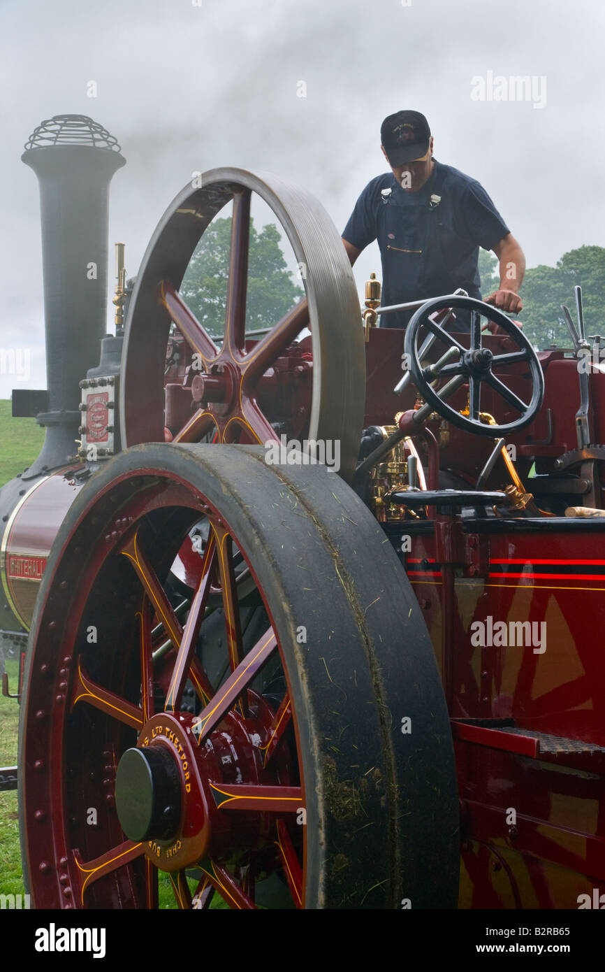 Burrell Zugmaschine in Masham Dampfmaschine und fairen Orgel Rallye, North Yorkshire Stockfoto