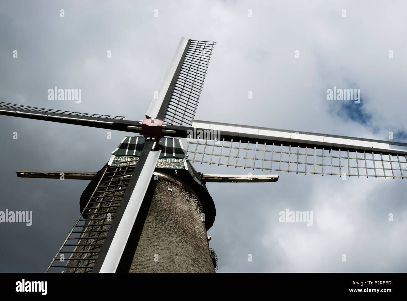 Windmühle, Weert, Niederlande Kornmühle Stockfoto