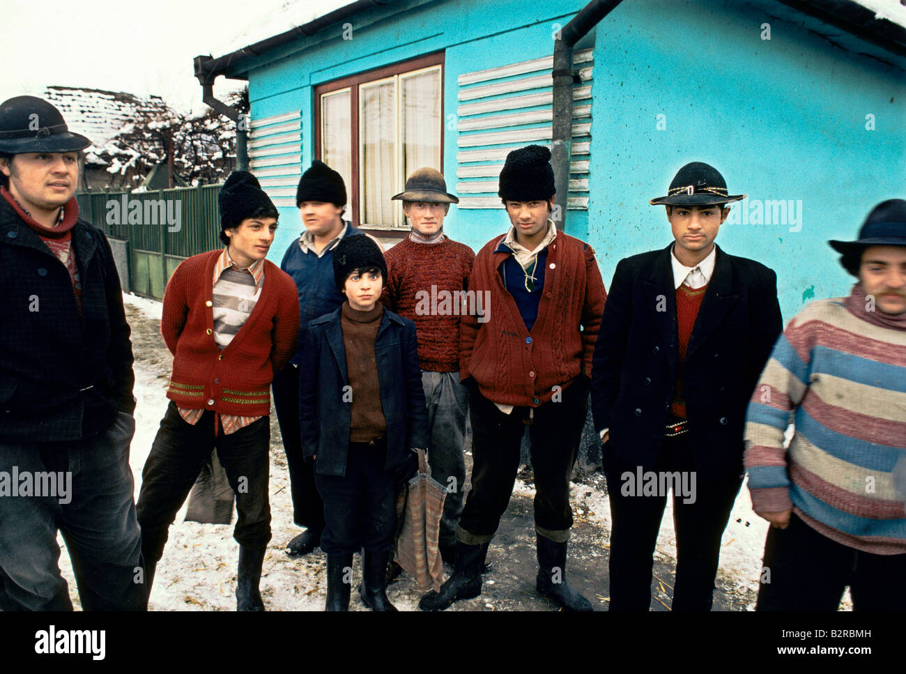 Rumänien nach der Revolution Zigeuner Siebenbürgen 1990 Stockfoto