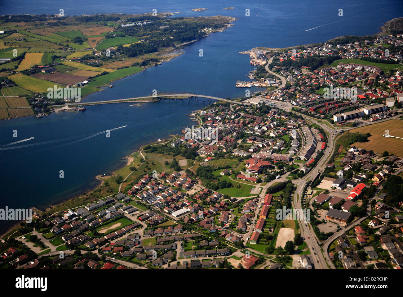 Luftaufnahme von Norwegen Stavanger Stockfoto