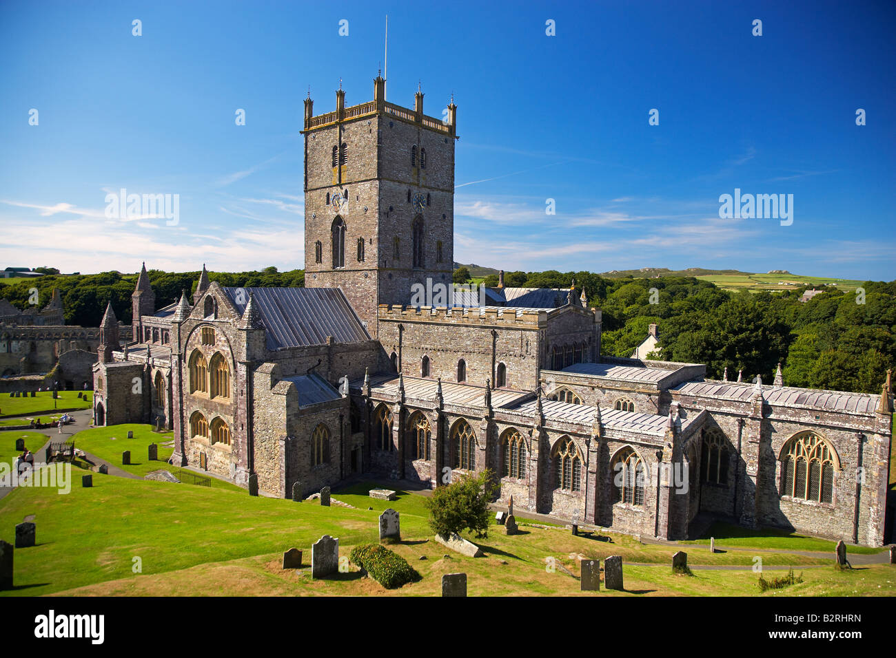 St. Davids Kathedrale, Str. Davids, Pembrokeshire, West Wales, UK Stockfoto