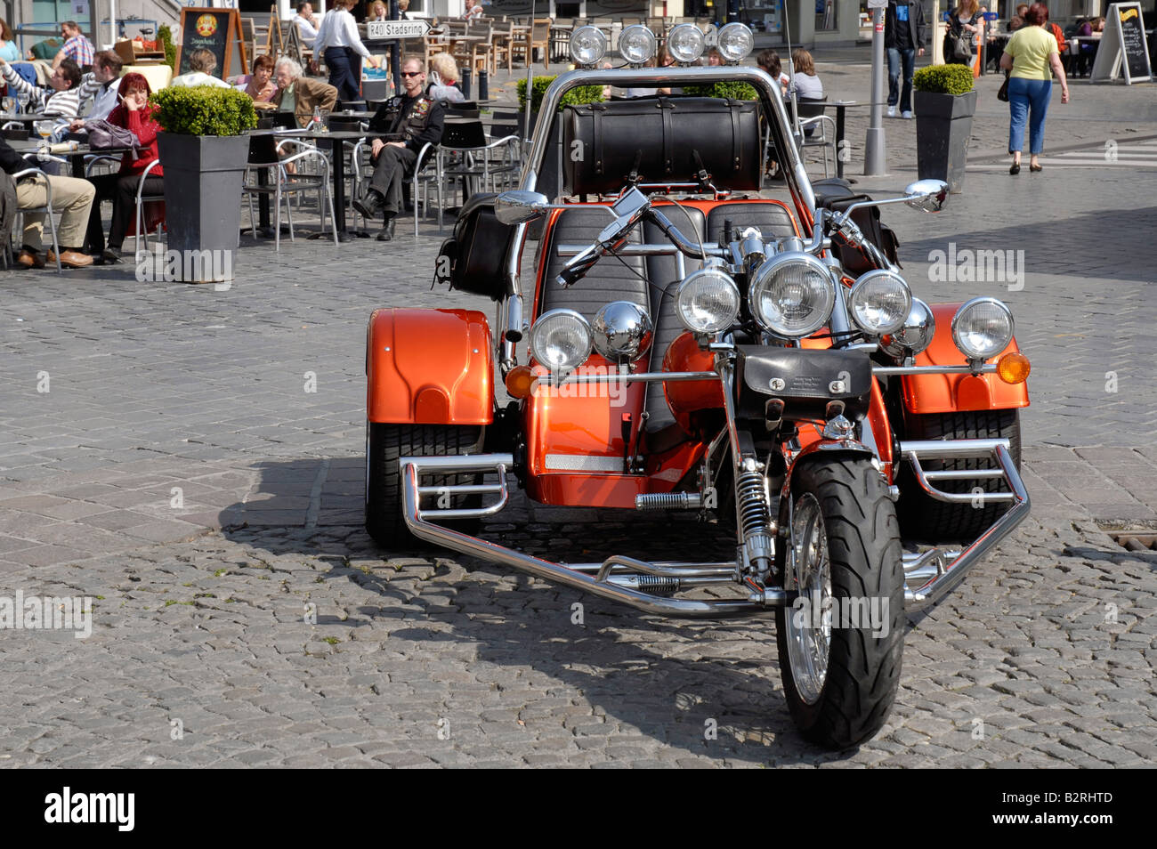 Trike im alten Stadtzentrum aussehenden Gent Belgien Stockfoto