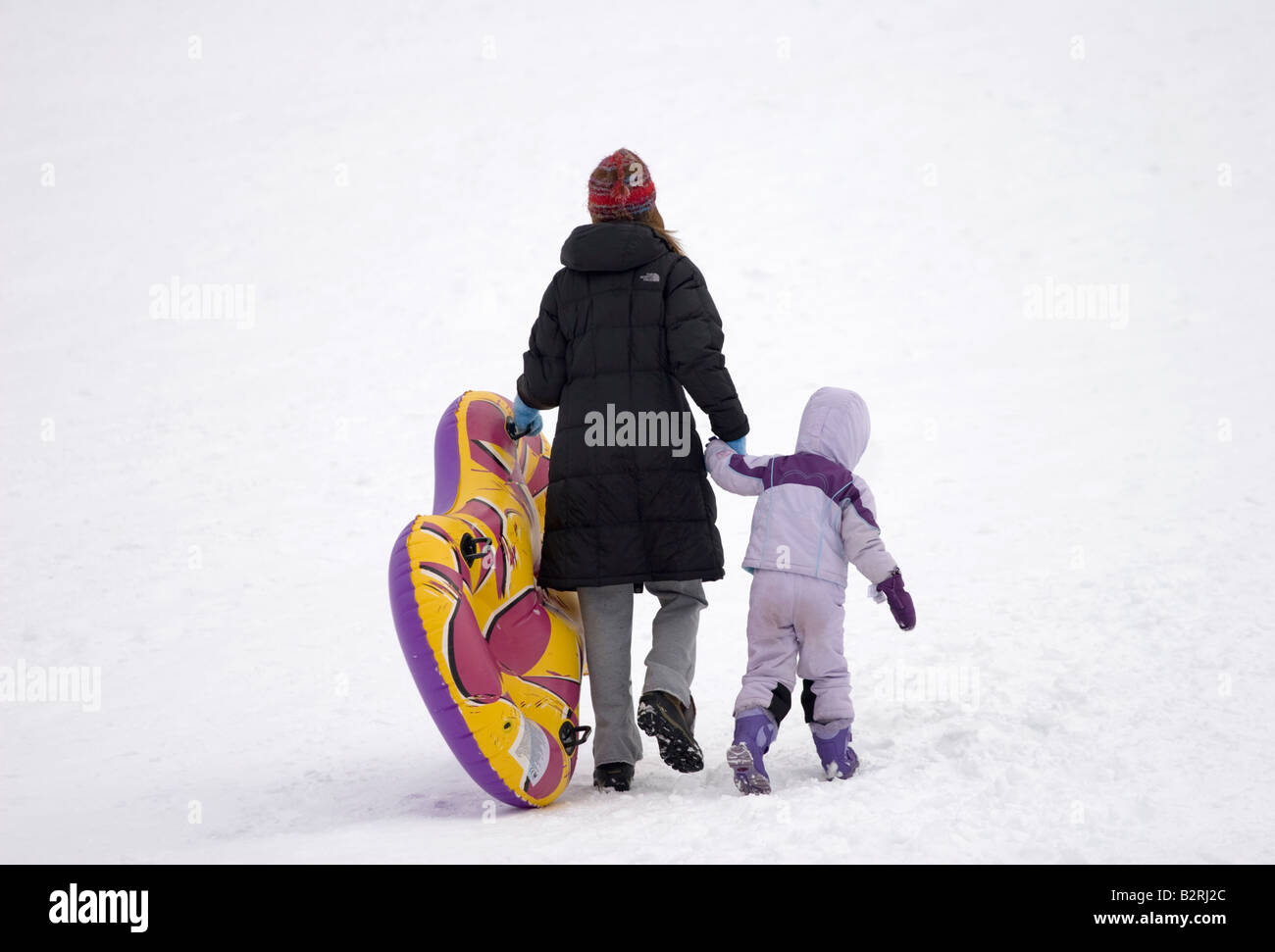 Riverdale Park East Toronto Kanada Winter-Szene Stockfoto