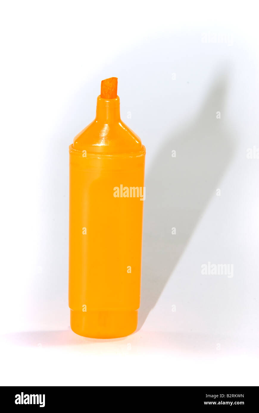 Eine orange Textmarker Stockfoto