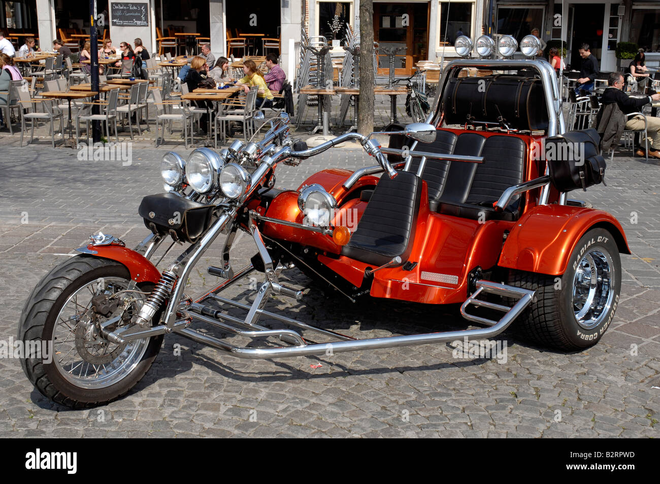Trike im alten Stadtzentrum aussehenden Gent Belgien Stockfoto