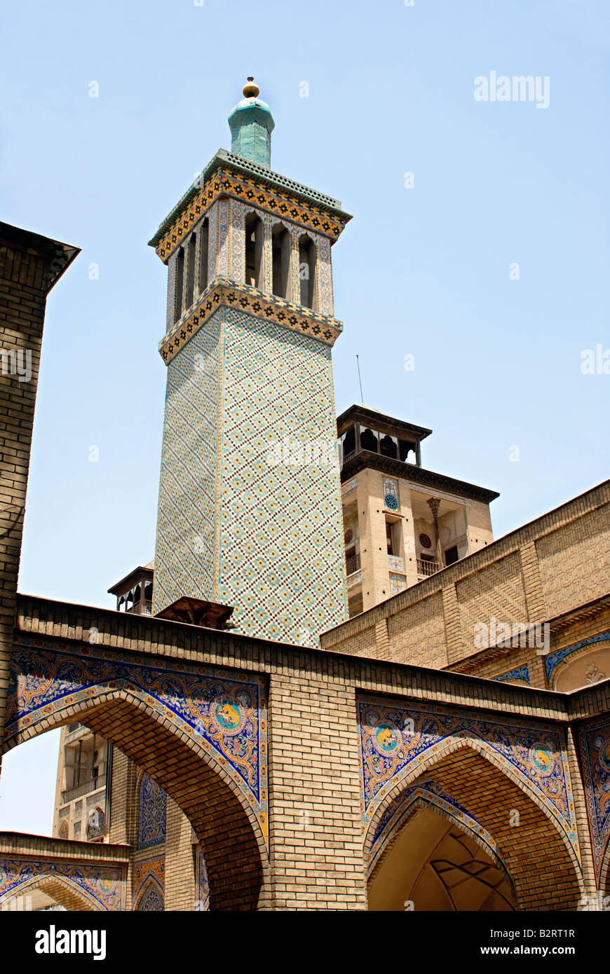 Iran Teheran - Golestan Palast, allgemeine Ansicht der Wachturm Stockfoto