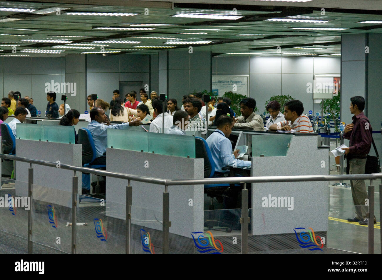 Immigration-Schaltern in Sharjah Vereinigte Arabische Emirate Stockfoto