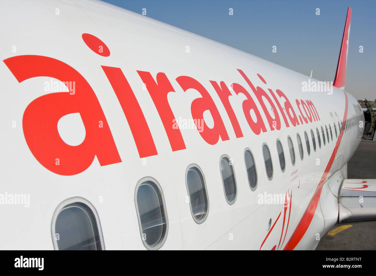 Air Arabia Rabatt nahöstlichen Fluggesellschaft in Sharjah Vereinigte Arabische Emirate Stockfoto