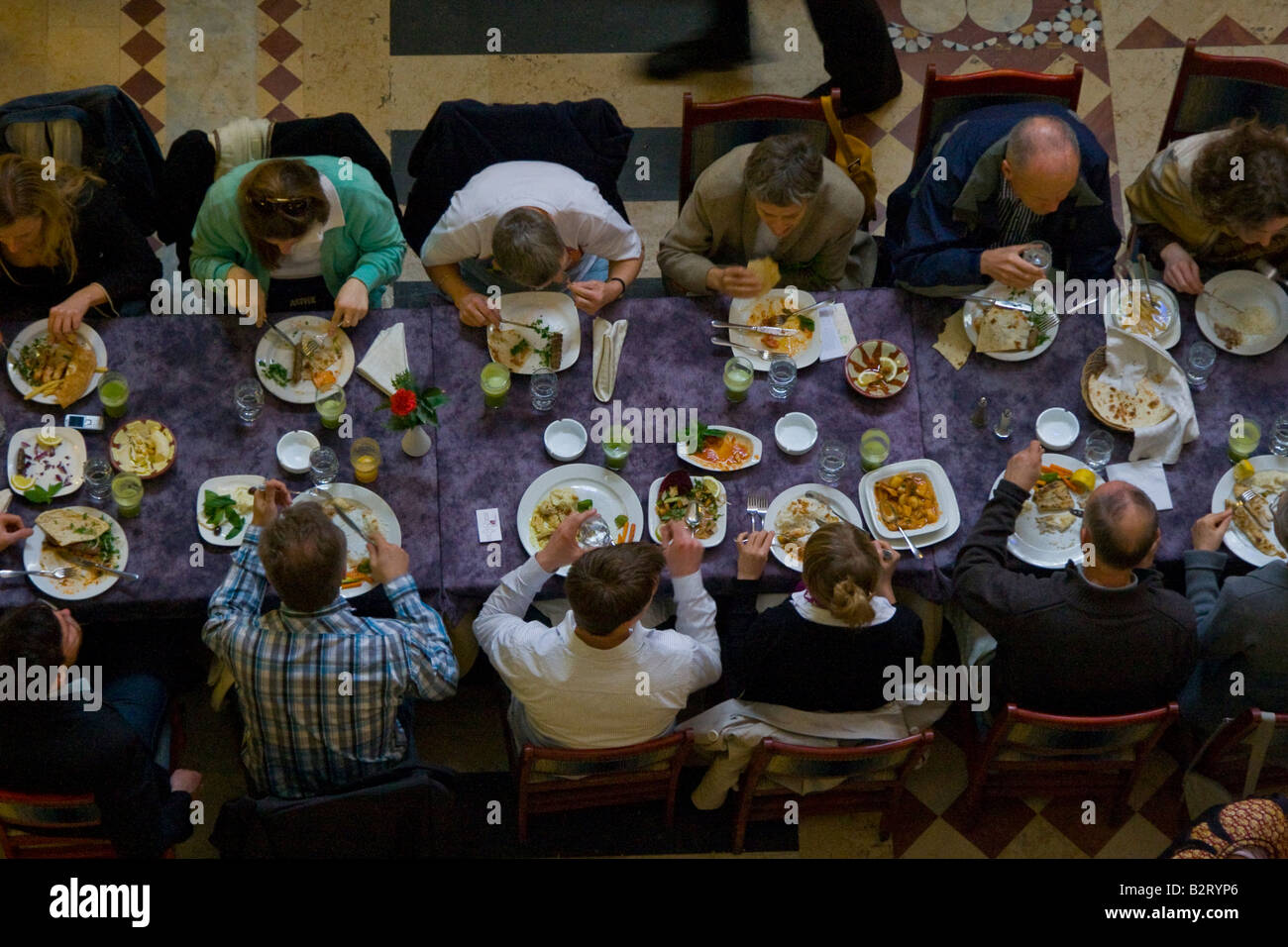 Köder Khawali Haus gedrehte Restaurant in der Altstadt von Damaskus-Syrien Stockfoto