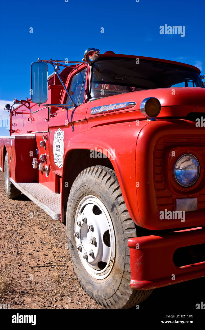 Roten Ford Feuerwehrauto Stockfoto