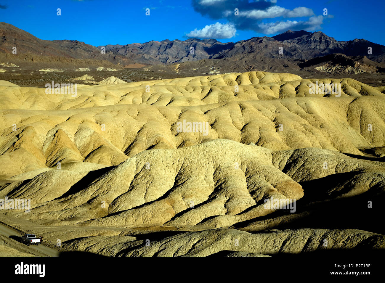 20 Mule Team Canyon Drive in den Mudhills Death Valley, Kalifornien, USA Stockfoto