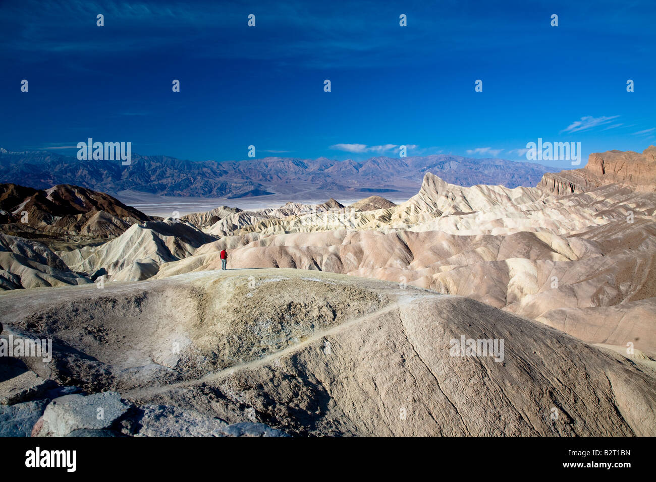 Blick über die Badlands, Death Valley von Zabriskie Point, Kalifornien USA Stockfoto