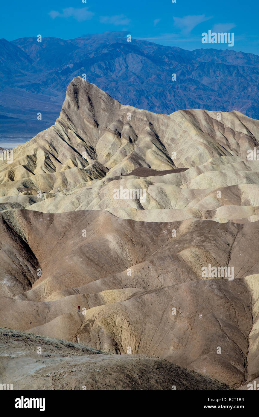 Blick über die Badlands, Death Valley von Zabriskie Point, Kalifornien USA Stockfoto