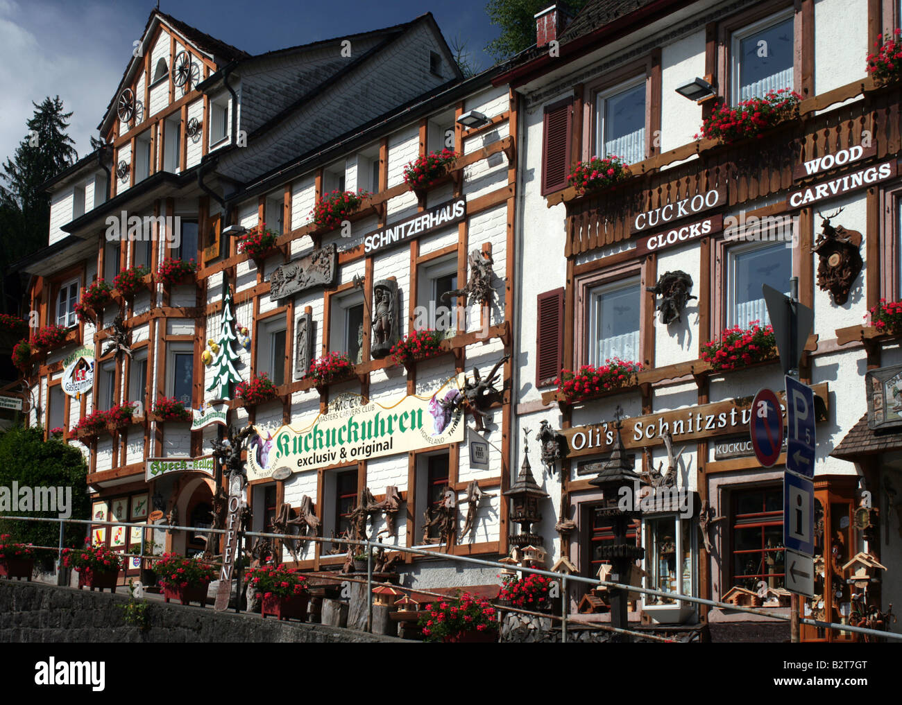 Kuckucksuhr Geschäfte Triberg Schwarzwald Deutschland Stockfoto