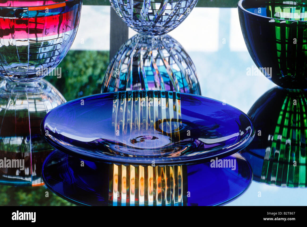 Kristall-Glas auf Anzeige von Kosta Boda und Orrefors Schweden  Stockfotografie - Alamy