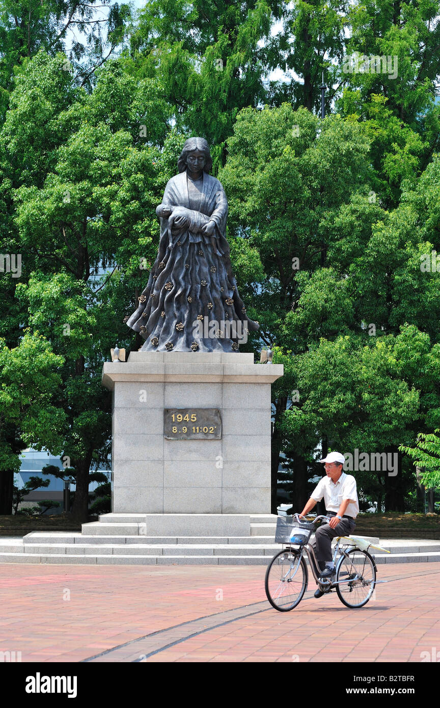 a-Bomb Memorial, Hypozentrum Park, Nagasaki-Stadt, Nagasaki-Präfektur, Kyushu, japan Stockfoto