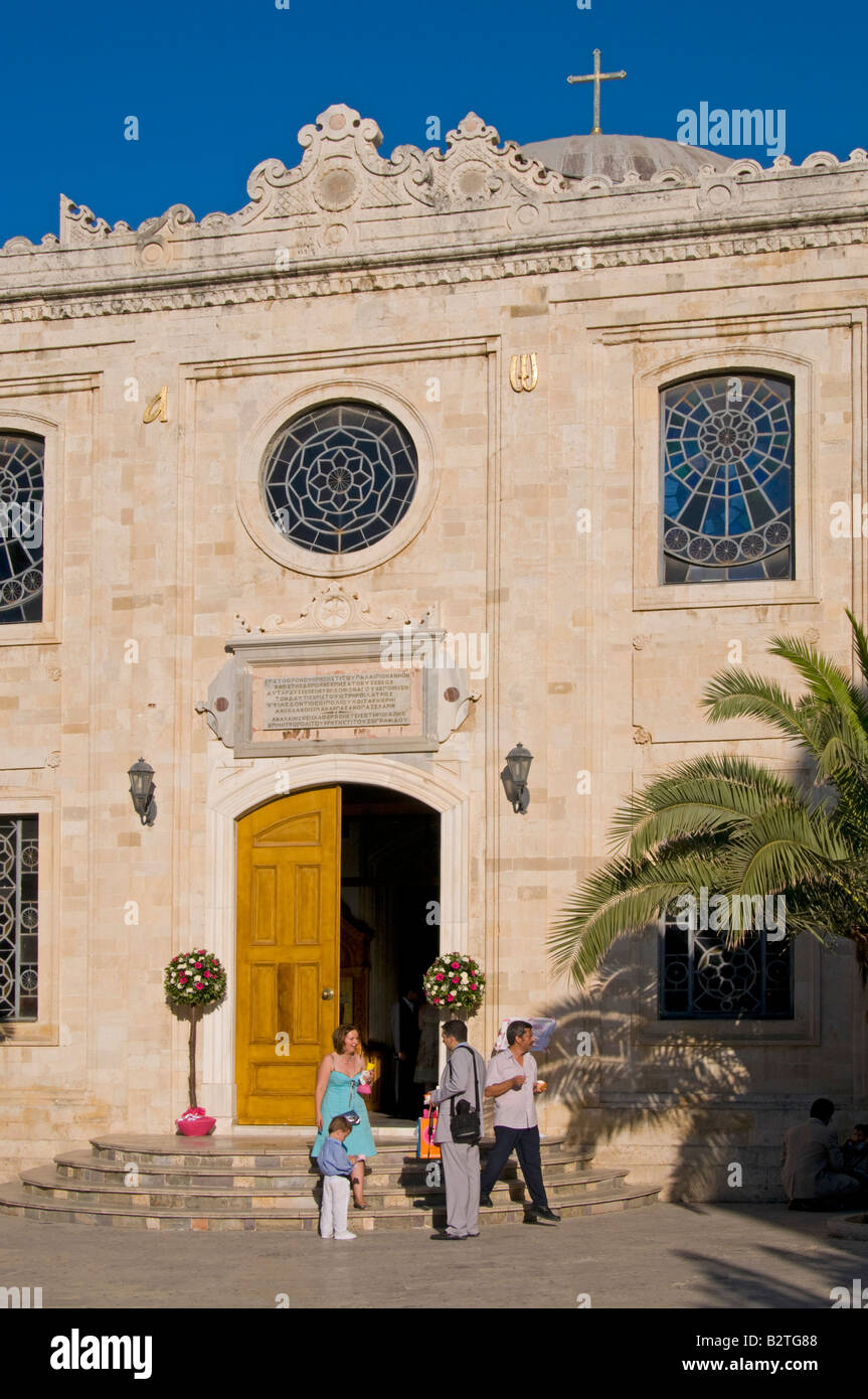 Heraklion, Heraklion, Kreta, Griechenland. Kirche von Ayios Titos Stockfoto