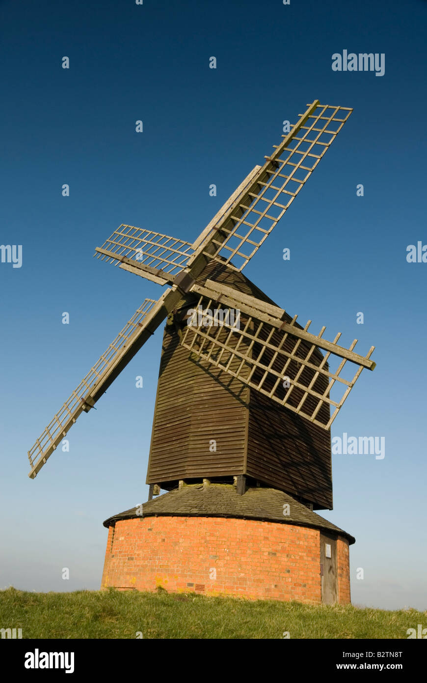 Brill Windmühle 17. Jahrhundert Holzpfosten Mühle Buckinghamshire England Stockfoto